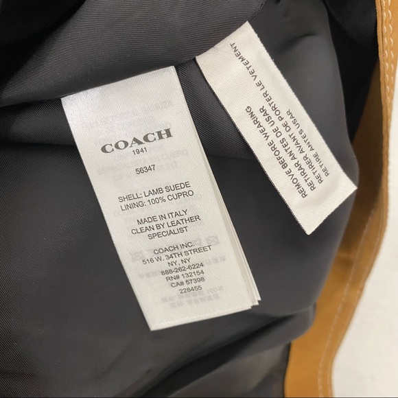 Coach Runway Tan Lamb Suede Studded Skirt NWOT Size 4 - Picture 7 of 8